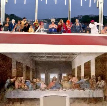 Parodia de la Última Cena en Juegos